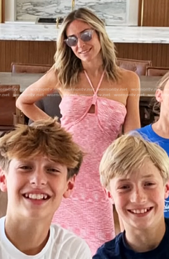 Kristin’s pink space dye halter dress on Honestly Cavallari The Headline Tour