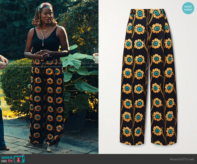 La DoubleJ La Comasca Printed Jersey Pants worn by Janie (Cassandra Freeman) on The Better Sister