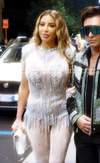 Larsa’s embellished mesh bodysuit on The Real Housewives of Miami
