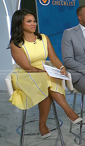 Laura’s white bow pumps on Today