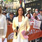 Laura’s yellow blazer and white pleated skirt on Today