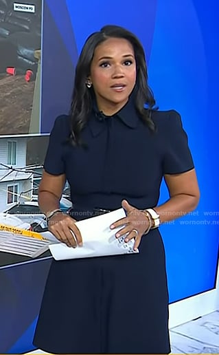 Laura’s navy collared mini dress on Today