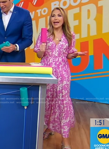 Lori’s pink printed dress on Good Morning America