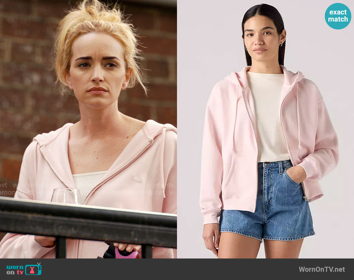 Levis Everyday Zip Up Hoodie in Potpourri worn by Georgia Miller (Brianne Howey) on Ginny & Georgia