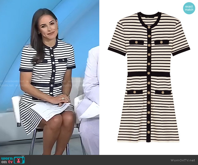 Maje Rib Knit Short Dress worn by Kaylee Hartung on Today