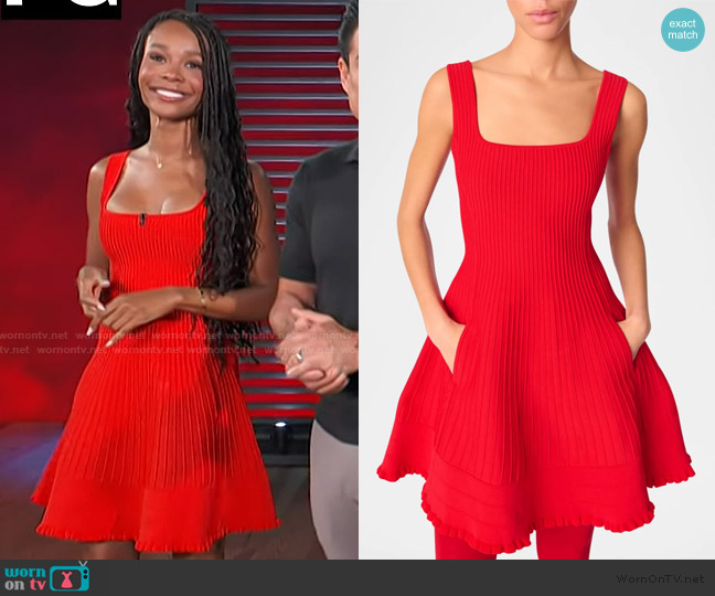 Maje Short Knit Dress worn by Zuri Hall on Access Hollywood