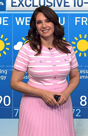 Maria’s pink stripe dress on Today