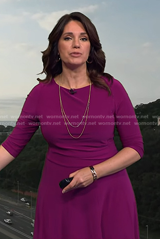 Maria’s purple 3/4 sleeve dress on Today