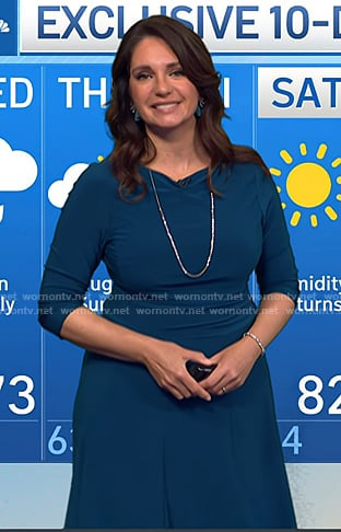 Maria’s teal midi dress on Today