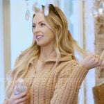 Mayci’s beige cable knit sweater on The Secret Lives of Mormon Wives