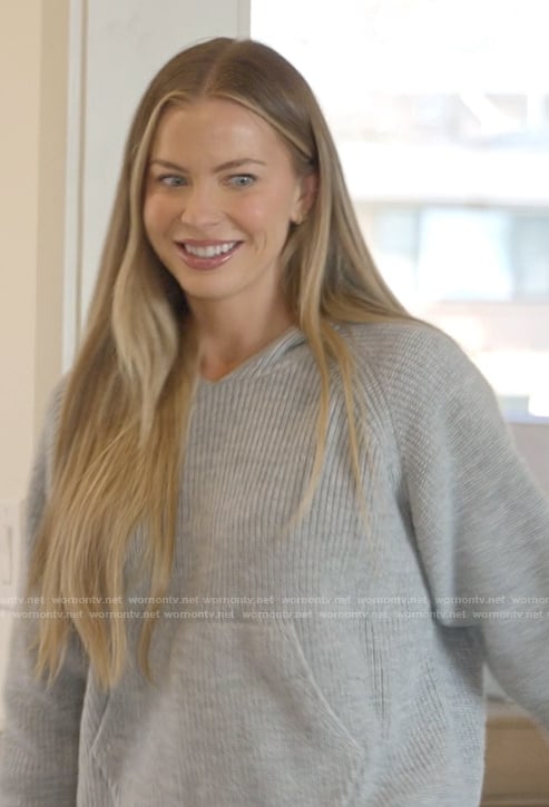 Mayci’s gray knit hoodie on The Secret Lives of Mormon Wives