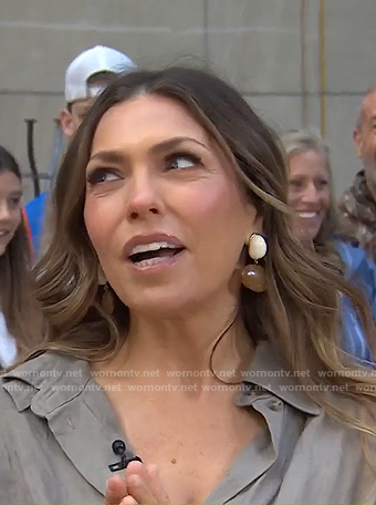 Melissa Garcia’s white and brown drop earrings on Today