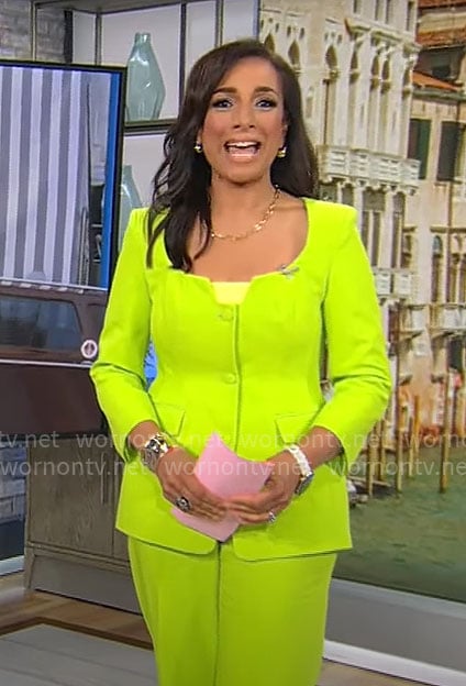 Michelle Miller’s lime green suit on CBS Mornings