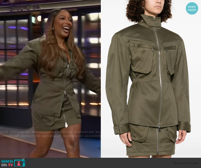 Mugler Workwear Jacket worn by Victoria Monet on The Kelly Clarkson Show