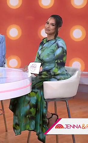Nessa Diab’s green print dress on Today