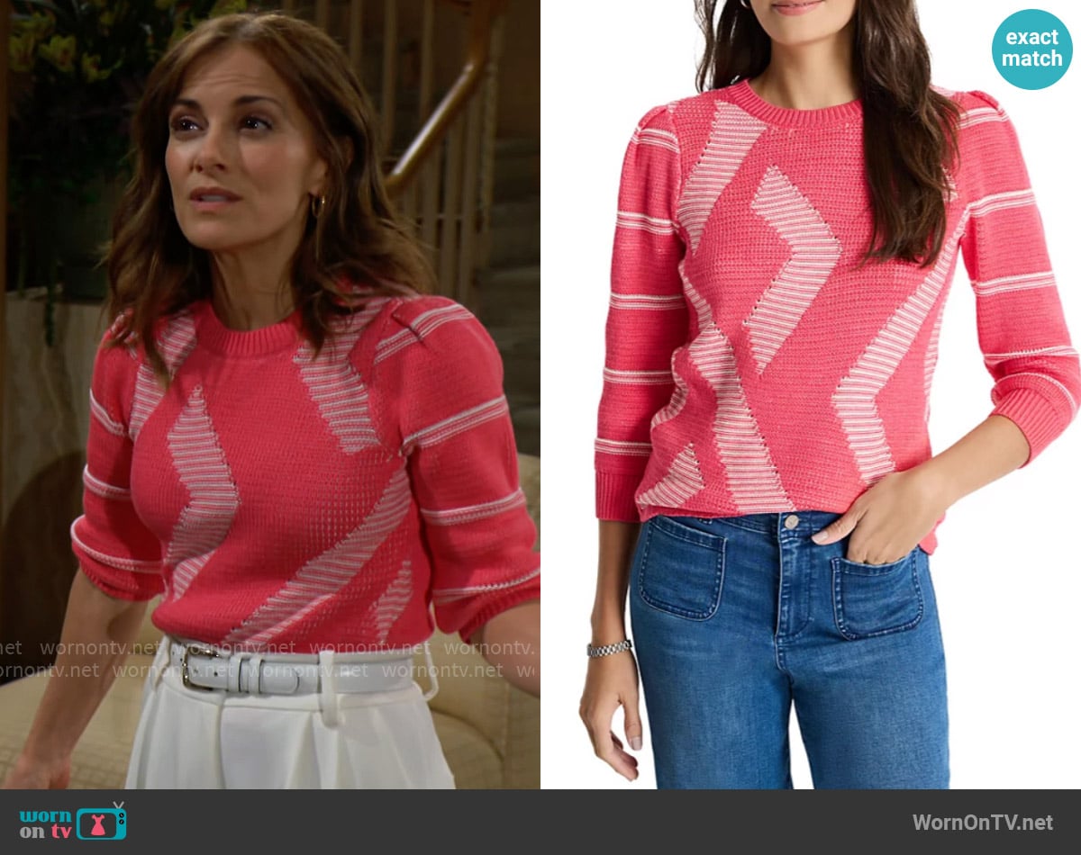 Nic + Zoe This And That Sweater worn by Taylor Hayes (Rebecca Budig) on The Bold and the Beautiful