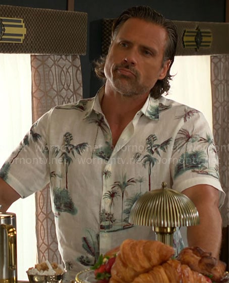 Nick’s palm tree shirt on The Young and the Restless
