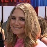 Nikki Novak’s pink floral applique dress on E! News