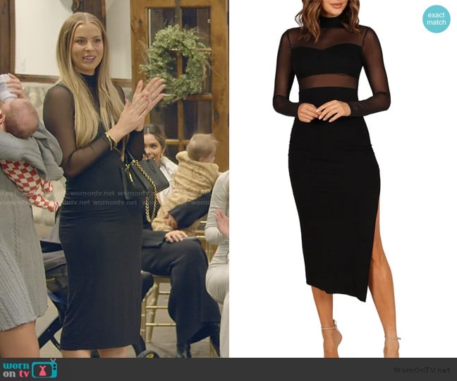 Petal + Pup Farrow Long Sleeve Midi Dress worn by Mayci Neeley on The Secret Lives of Mormon Wives