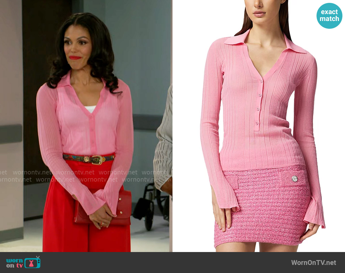 Pinko Annapurna Polo worn by Dani Dupree (Karla Mosley) on Beyond the Gates