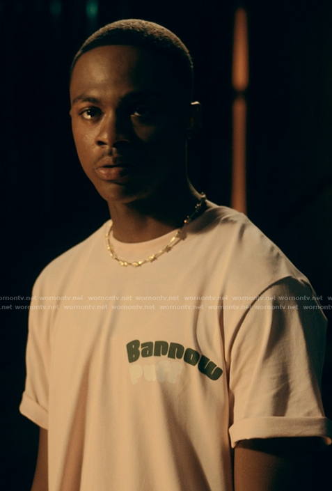 Bakari’s pink printed shirt on The Chi