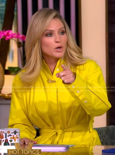 Sara’s yellow belted shirtdress on The View