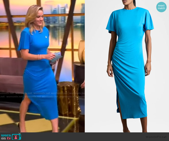 Reiss Tulia Short Sleeve Jersey Midi Dress worn by Sara Haines on The View