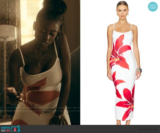 Runaway the Label Deia Midi Dress worn by Kiesha Williams (Birgundi Baker) on The Chi