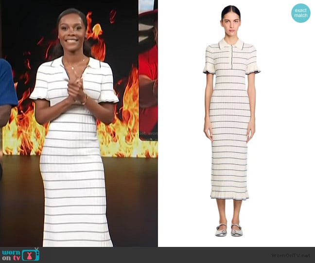 Sandro Knitted Maxi Dress worn by Zuri Hall on Access Hollywood