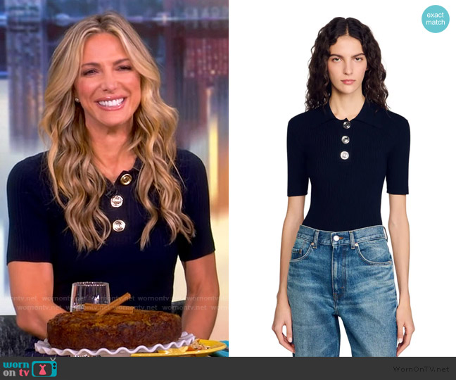 Sandro Polo-Neck Sweater worn by Debbie Matenopoulos on The View
