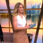 Sara’s brown leather twisted skirt on The View