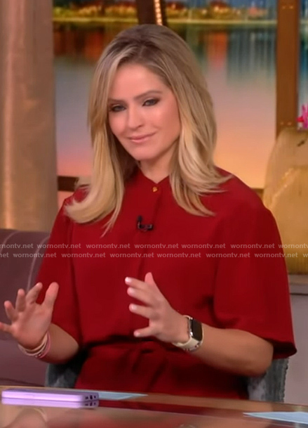 Sara’s red belted dress on The View