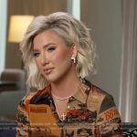 Savannah Chrisley’s brown car print shirt on Good Morning America