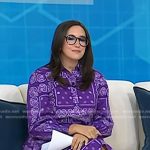 Savannah’s purple bandana print dress on Today