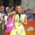 Savannah’s yellow floral embroidered dress on Today