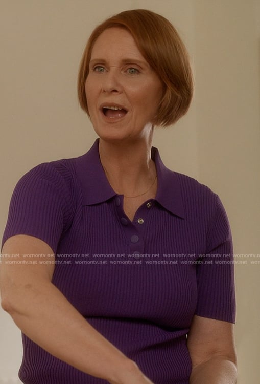 Miranda’s purple polo on And Just Like That