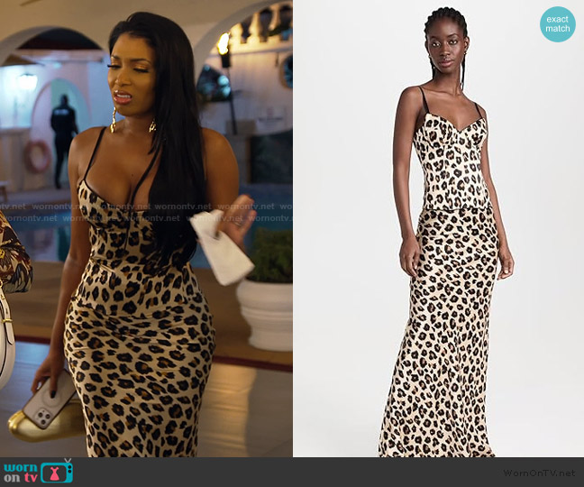 Sergio Hudson Bustier with Demi Cups worn by Brit Eady on The Real Housewives of Atlanta