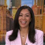 Shirleen’s pink double breasted blazer on Good Morning America