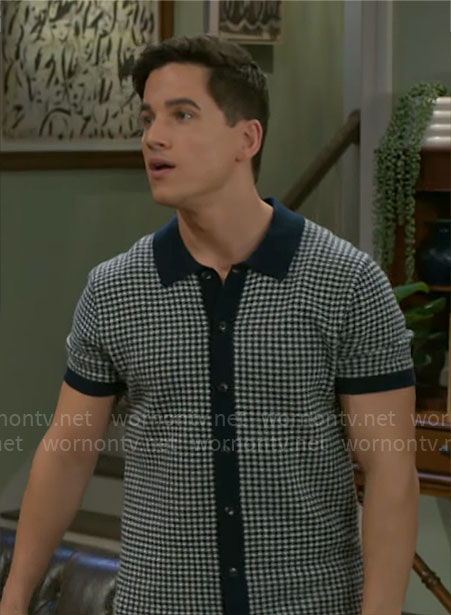 Smitty’s houndstooth knit shirt on Beyond the Gates