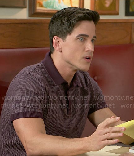 Smitty’s purple polo shirt on Beyond the Gates