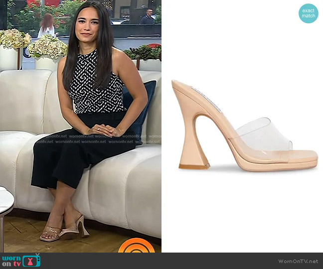 Steve Madden Lipa Pump in Clear worn by Emilie Ikeda on Today