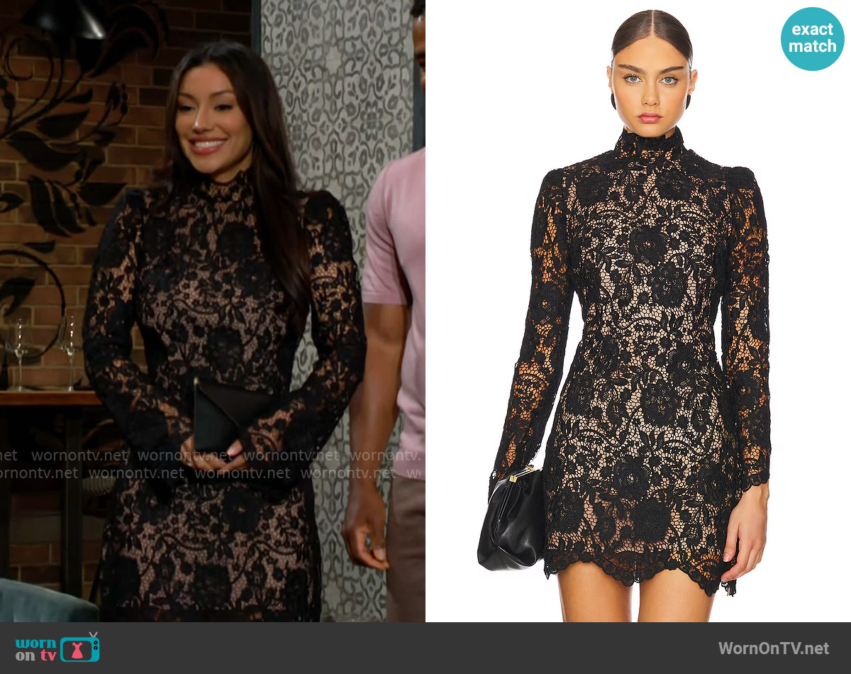 Stone Cold Fox Noosa Mini Dress worn by Audra Charles (Zuleyka Silver) on The Young and the Restless