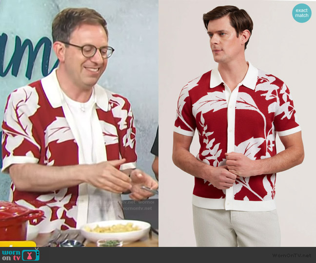 Ted Baker by Edson Floral Polo worn by Adam Roberts on Access Hollywood