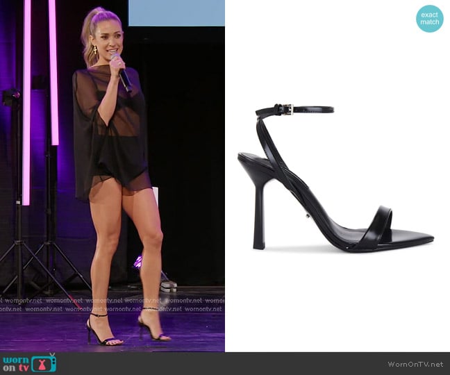 Tony Bianco Milos Heel in Black Hi Shine worn by Kristin Cavallari on Honestly Cavallari The Headline Tour