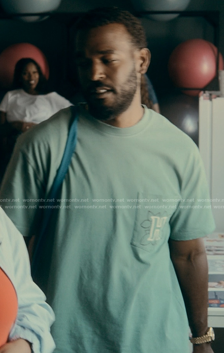 Trig’s green tee on The Chi