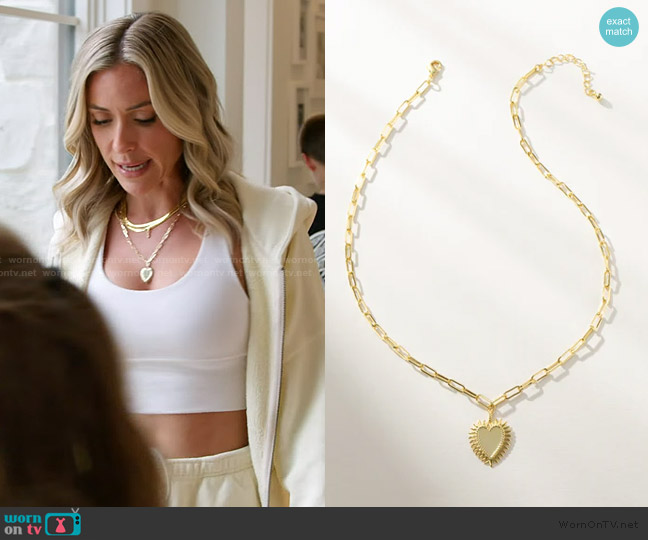Uncommon James Hopeless Romantic Heart Necklace worn by Kristin Cavallari on Honestly Cavallari The Headline Tour