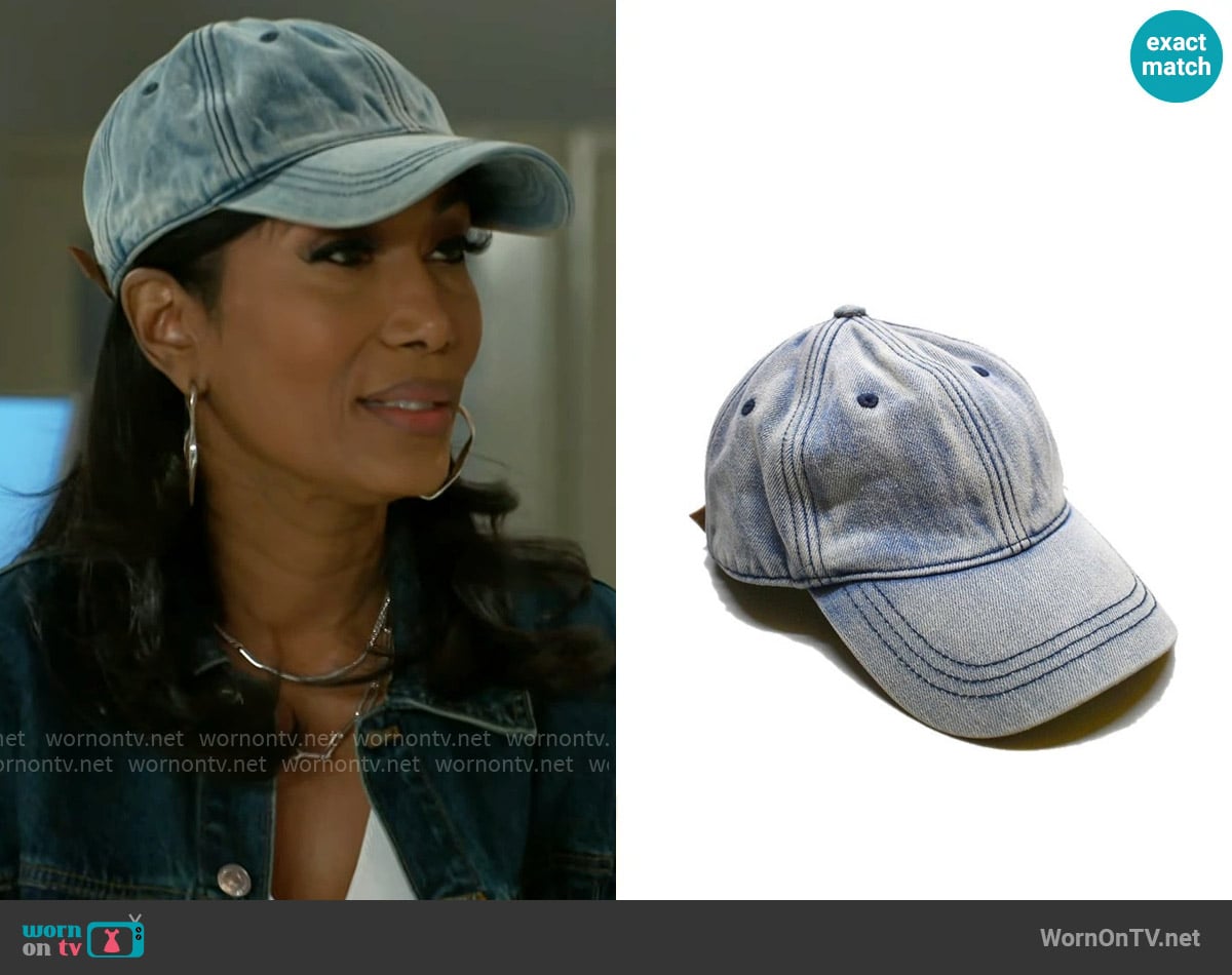 Universal Thread Denim Cap worn by Dana 'Leslie' Thomas (Trisha Mann-Grant) on Beyond the Gates