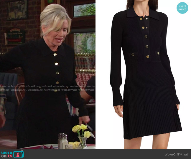 Veronica Beard Lauper Rib-Knit Minidress worn by Kayla Brady (Mary Beth Evans) on Days of our Lives