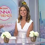 Savannah’s white eyelet v-neck dress on Today