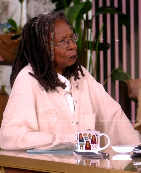 Whoopi’s waffle knit shirt on The View